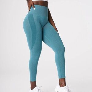 Activewear Teal Seamless Contouring High-Waisted High Impact Leggings Stretch S